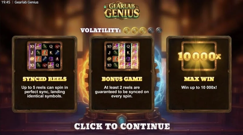 Gearlab Genius - rodadas grátis Spark of Genius